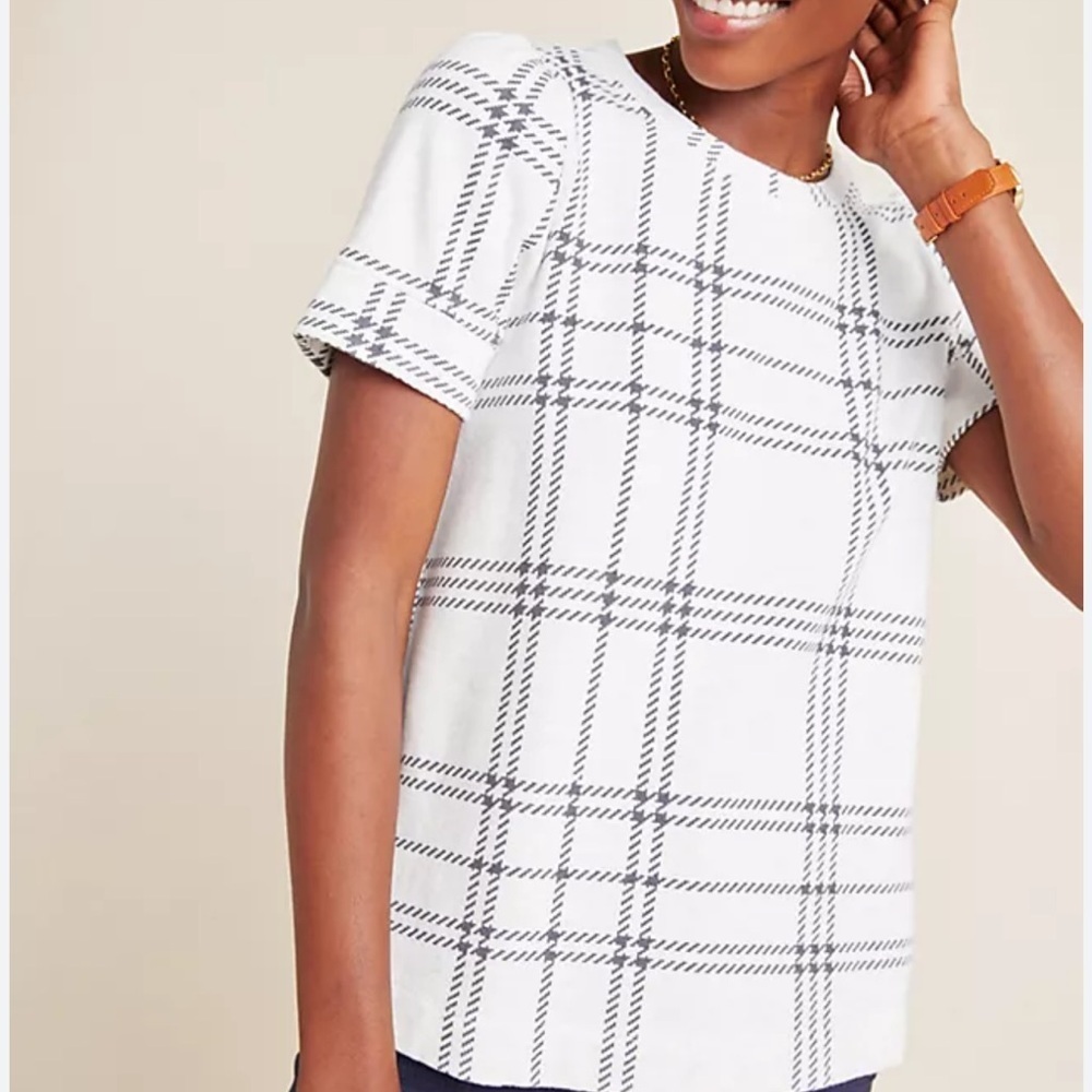 (BOGO FREE) Anthropologie t.la Ani Relaxed Puff Sleeve Top Shirt Small